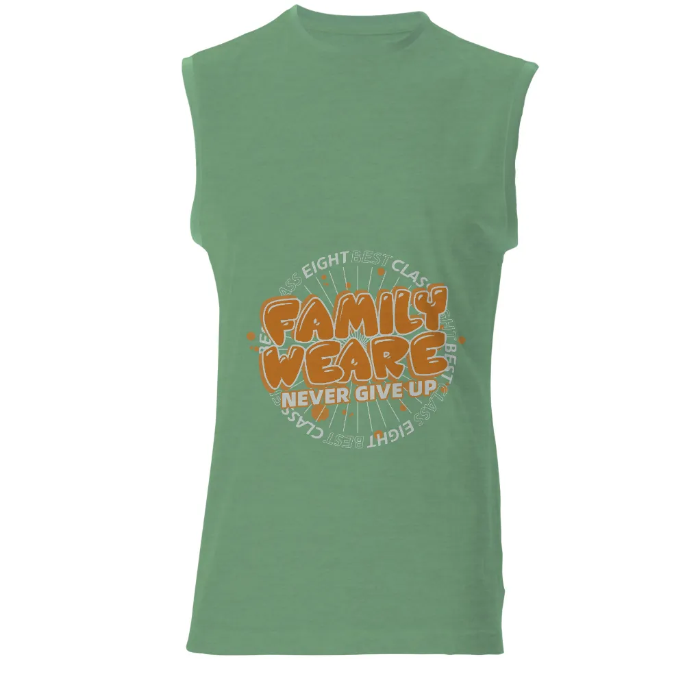 TShirt Printing: Family We Are Never Give Up - Strength and Unity|family christmas shirts 2022