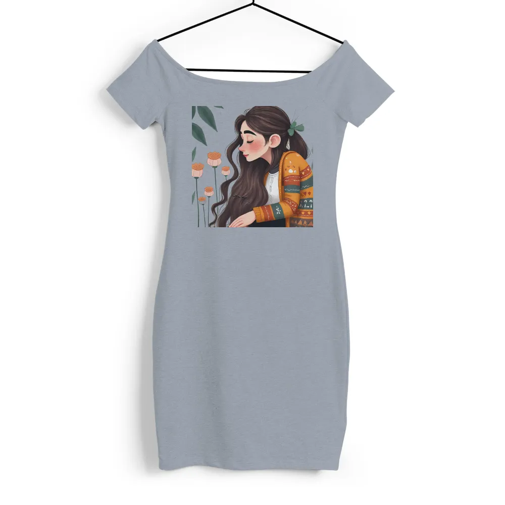 T-Shirt Printing: Autumn Tranquility with Pumpkin Flowers and Cozy Sweater|t shirt painting on nature