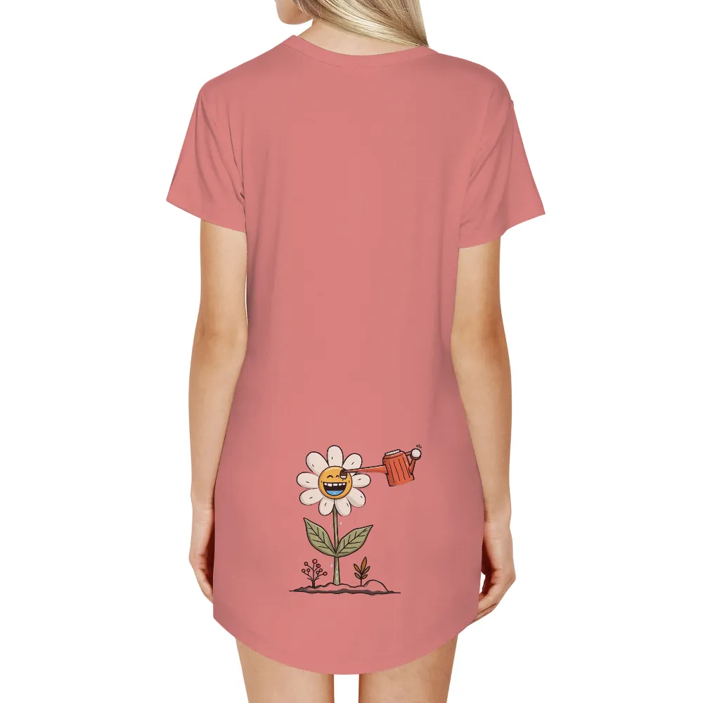 Custom T-Shirt Printing: Spread Joy with Daisy - Happy Flower Design|moschino daisy duck shirt