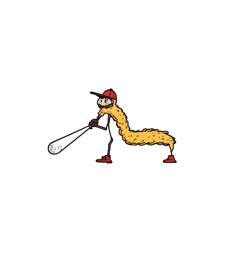 T-Shirts Custom: Whimsical Caterpillar Baseball Player