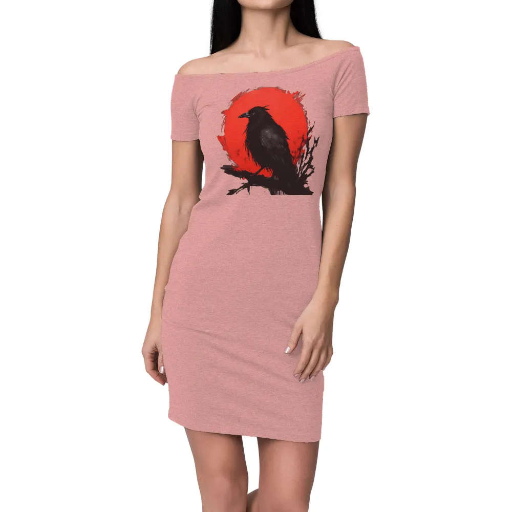 Shirts Graphic Tees: Raven Silhouette Against Blood-Red Moon|nhl opening night