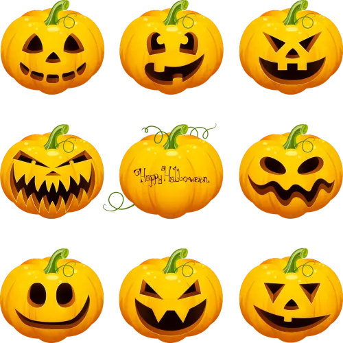 T-Shirts Pattern: Happy Halloween Pumpkins