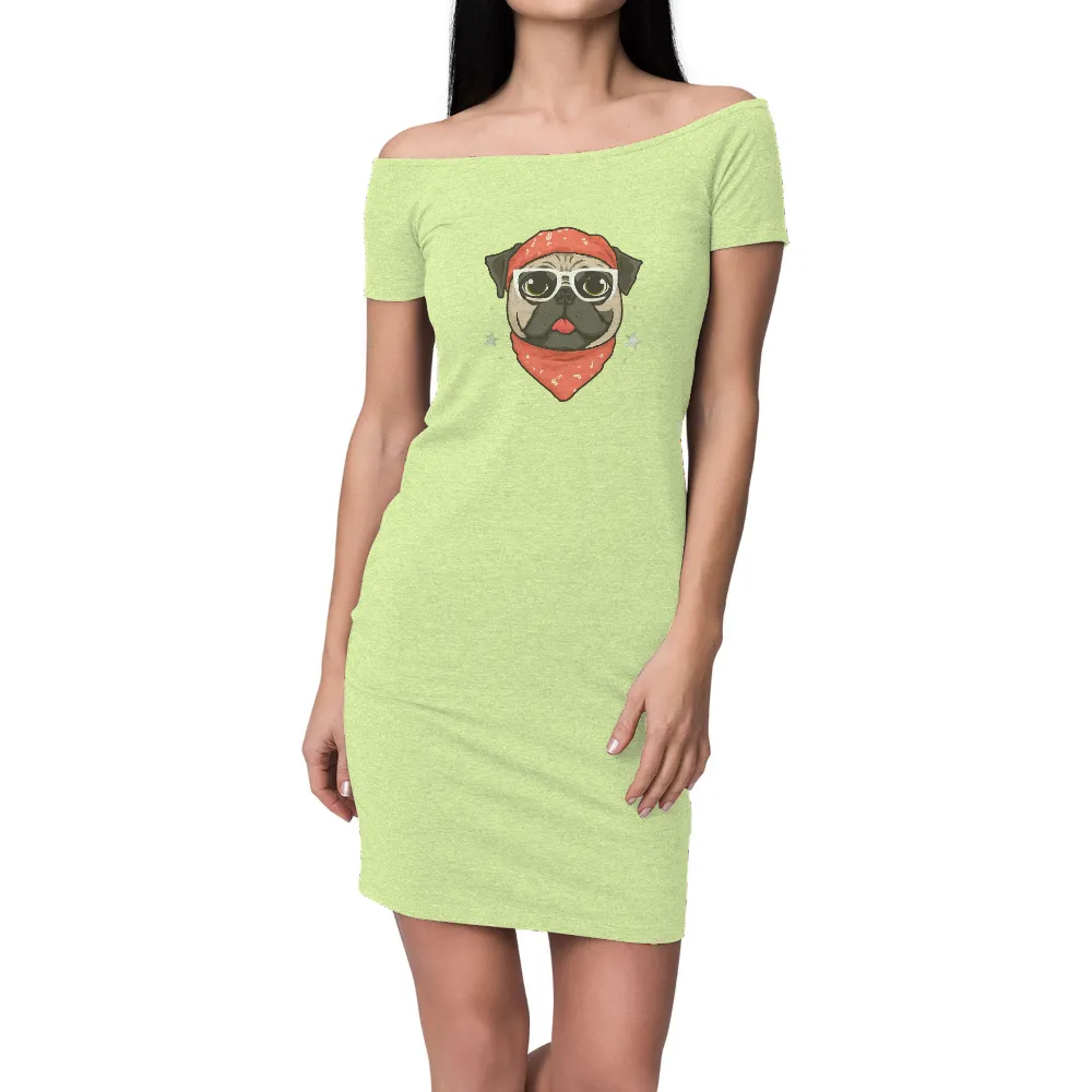 Cool Pug Graphic Tees: Max the Hipster Dog|dog dad shirts for father's day