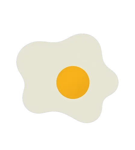 Shirts Graphic Tees: Fried Egg Minimalist Design