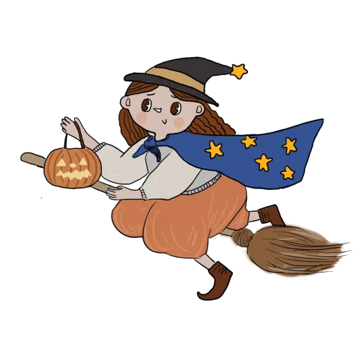 Customized Tee Shirts: Spread Joy with Luna the Witch this Halloween