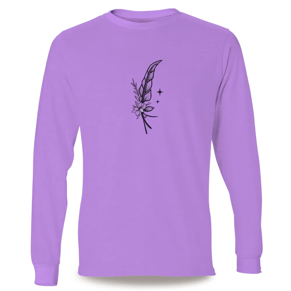 Custom T-Shirt Printing: Magical Feather - Imagination and Creativity|t shirt painting on nature