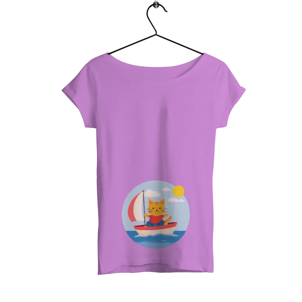 TShirt Printing: Whiskers' Adventure on the Sea|cat valentines day shirt