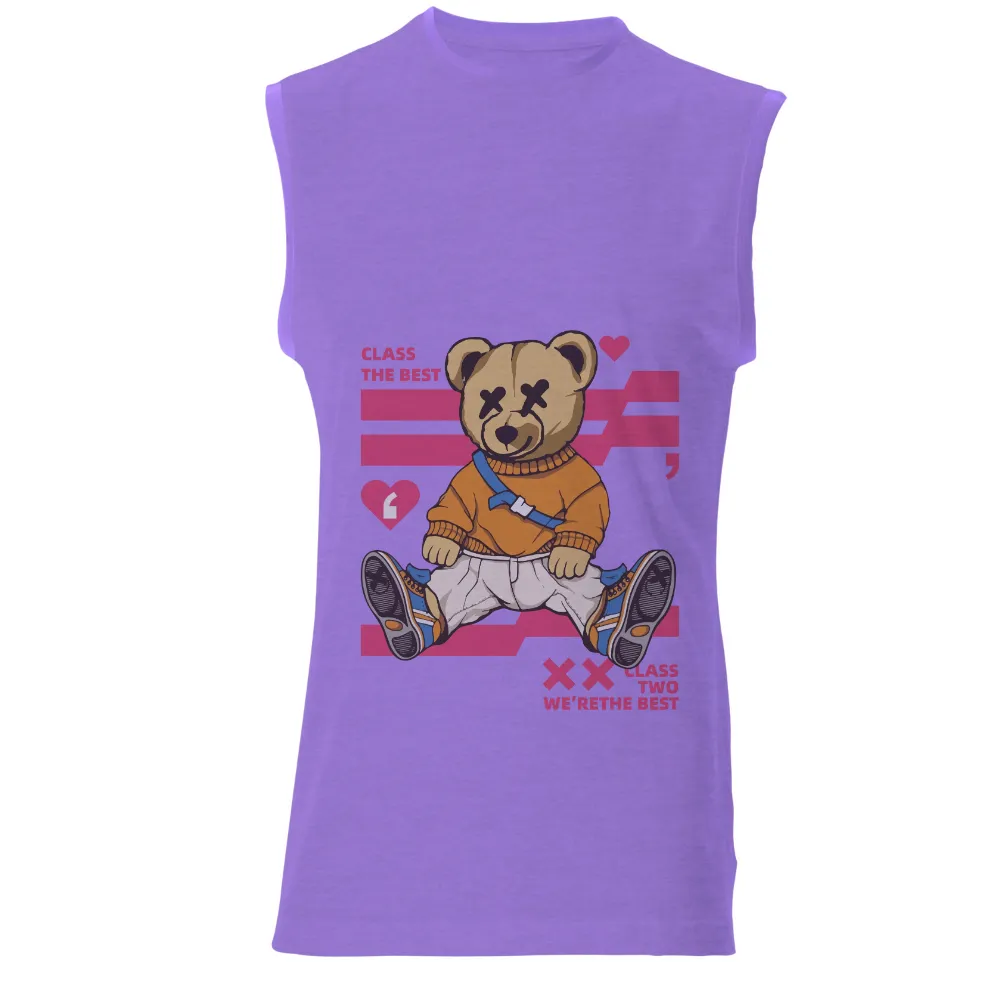 Graphic Tees: Max the Teddy Bear - Artistic Designs|lady pink street art