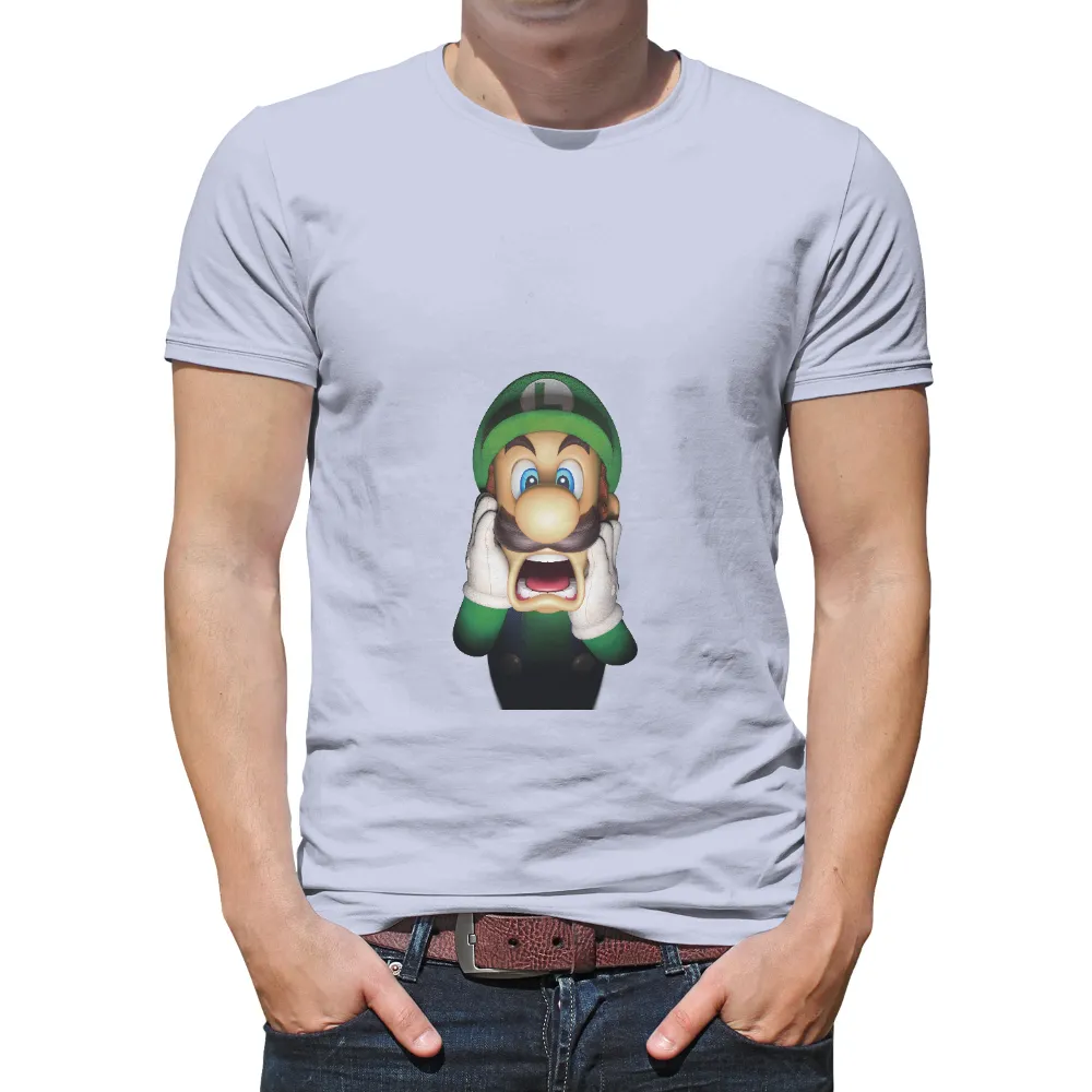 T-Shirts Design: Luigi's Shocking Adventure|essentials fear of god off black t shirt