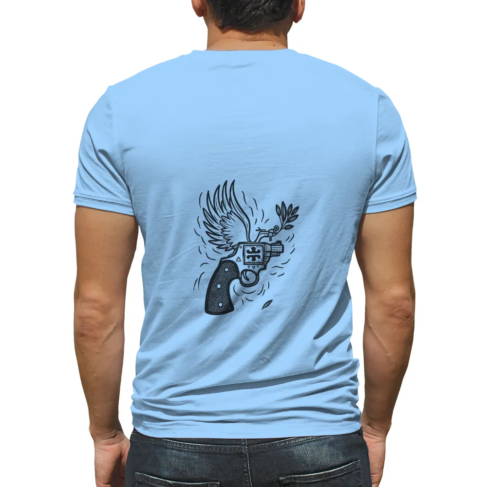 T-Shirts Custom: Revolver Wings - Freedom & Protection|t shirt painting on nature