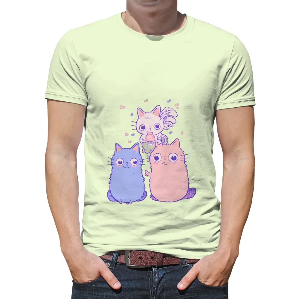 T-Shirts Pattern: Whimsical Cats in Friendship Adventure|adventure time star wars shirt