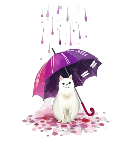 Tee Shirts Printed: Luna Under the Whimsical Umbrella