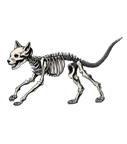 TShirt Design: Immortal Cat Spirit | Skeleton Art