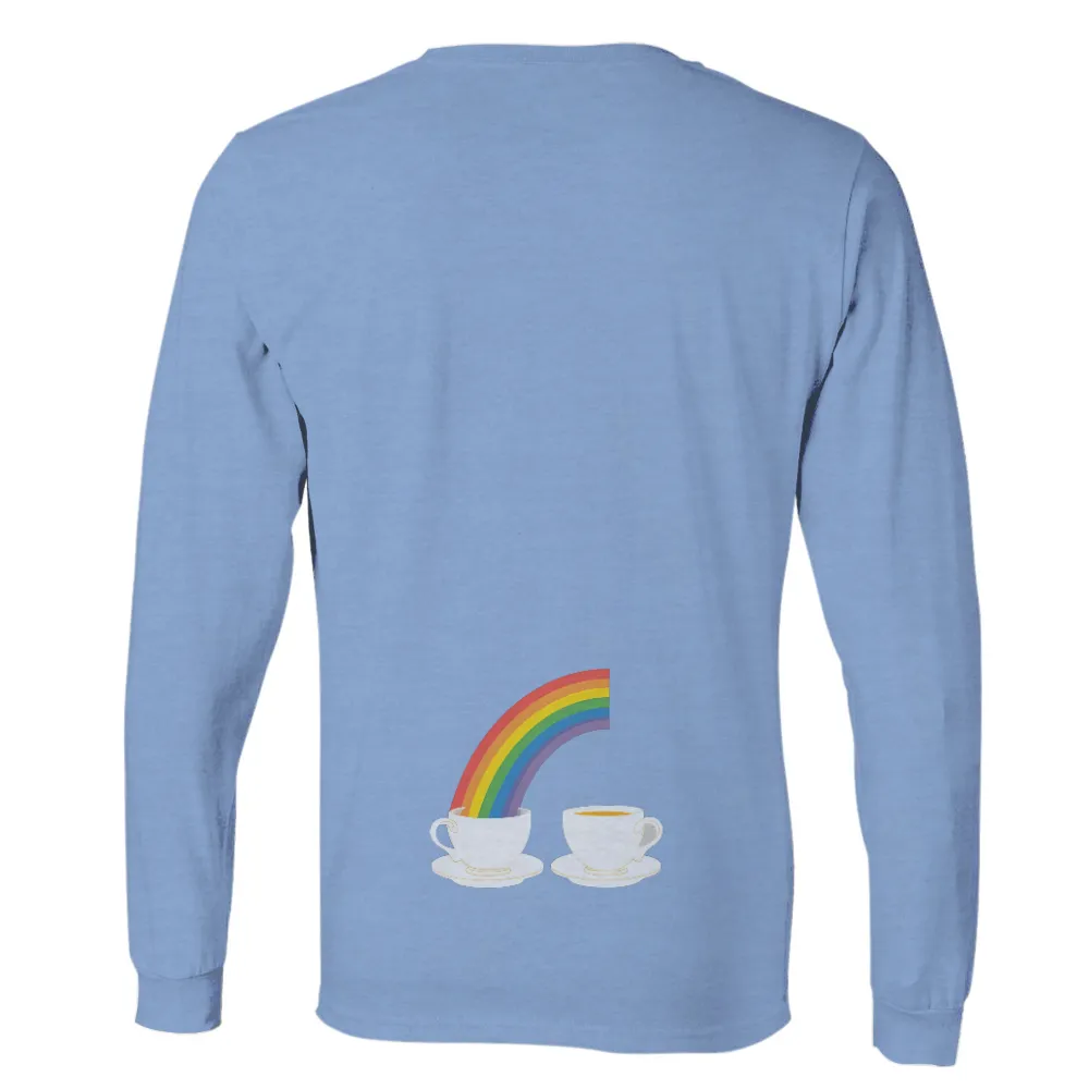 T-Shirt Printing: Rainbow Teacups - Morning Joy and Comfort|rose apothecary rainbow shirt