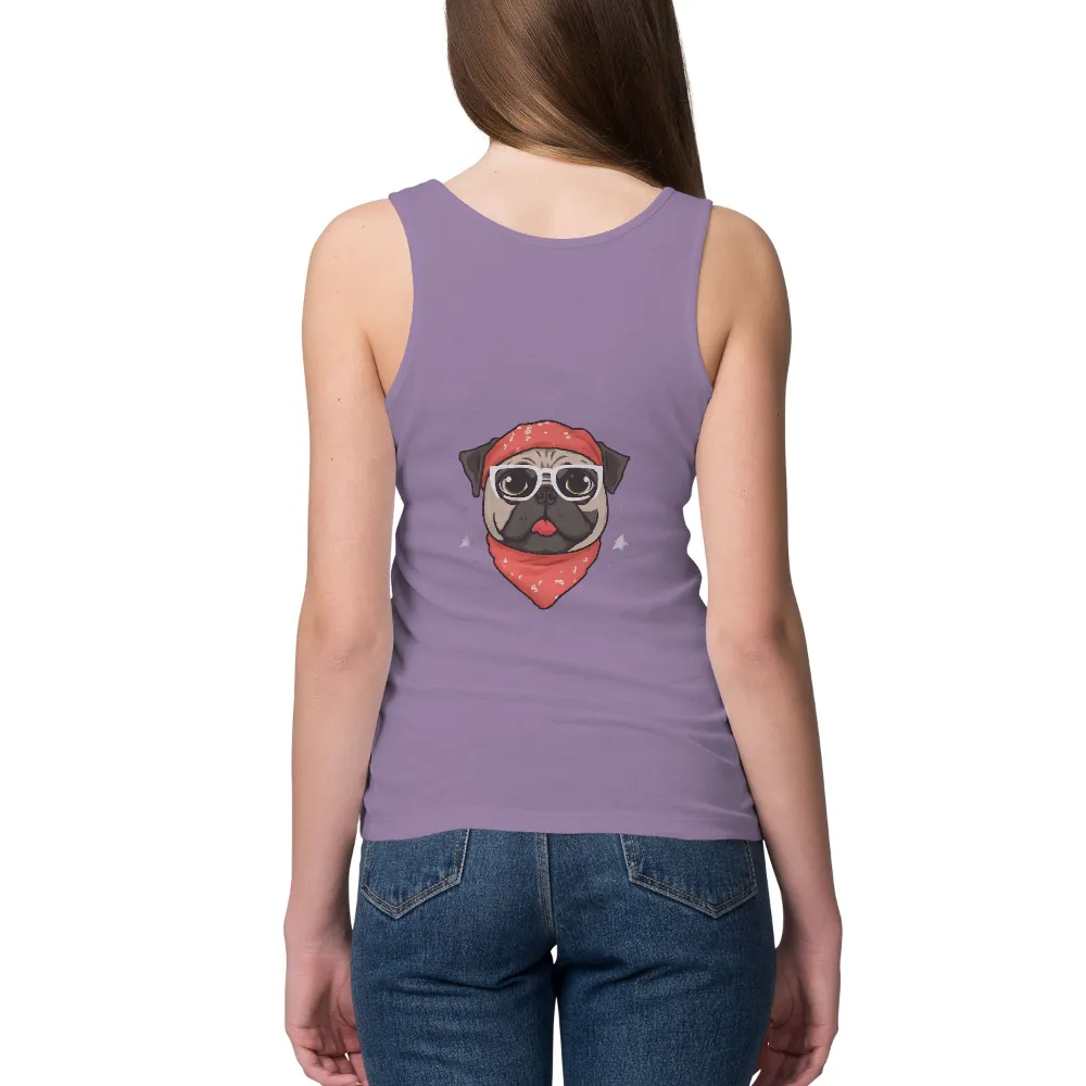 Cool Pug Graphic Tees: Max the Hipster Dog|fun summer button down shirts