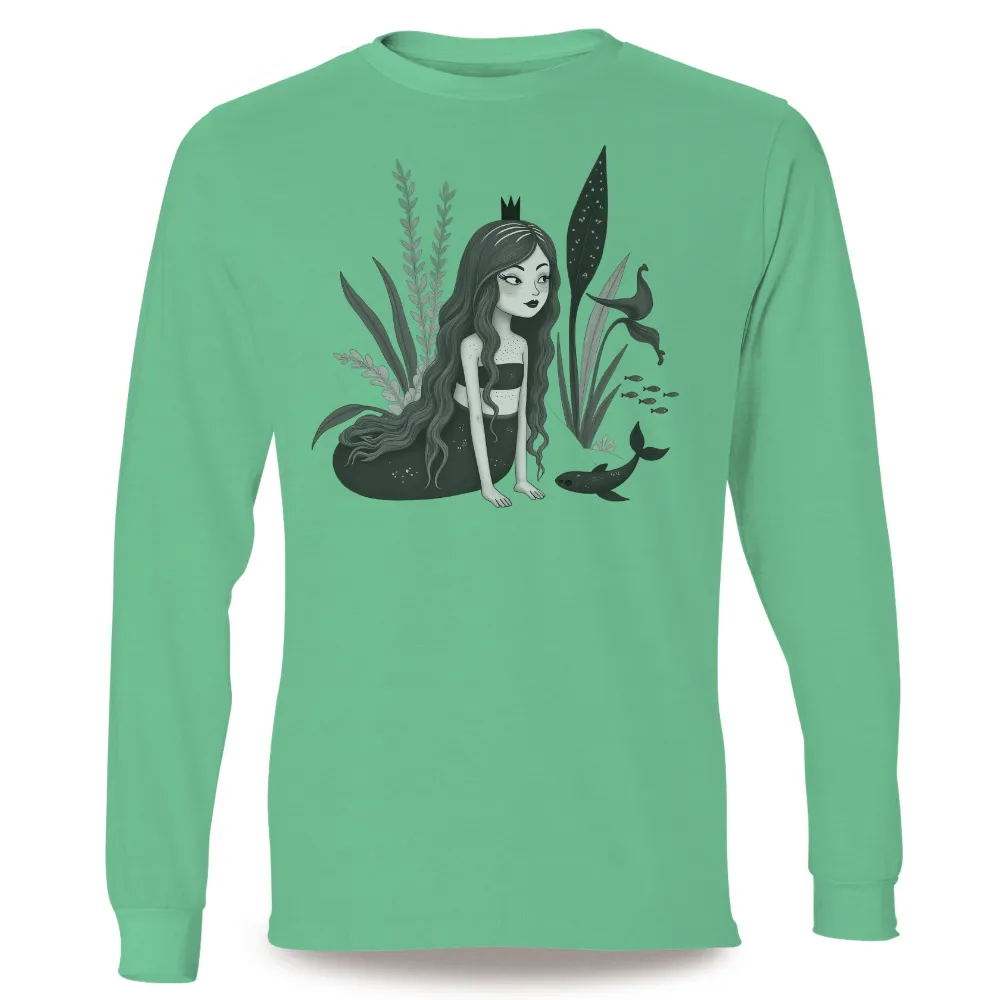 Tee Shirt Printing: Enchanting Mermaid in the Depths of the Ocean|final fantasy xiv bahamut calamity unbound long sleeve t shi