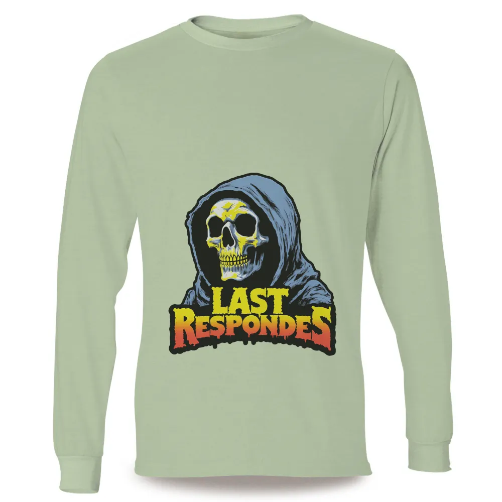 T-Shirts Design: The Last Responder - Bold Tribute to Justice|Bold text