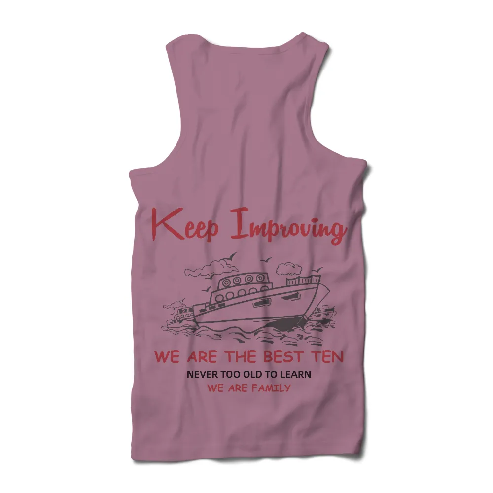 Tee Shirts Printed: Keep Improving - We Are The Best Ten|graduation family t shirts