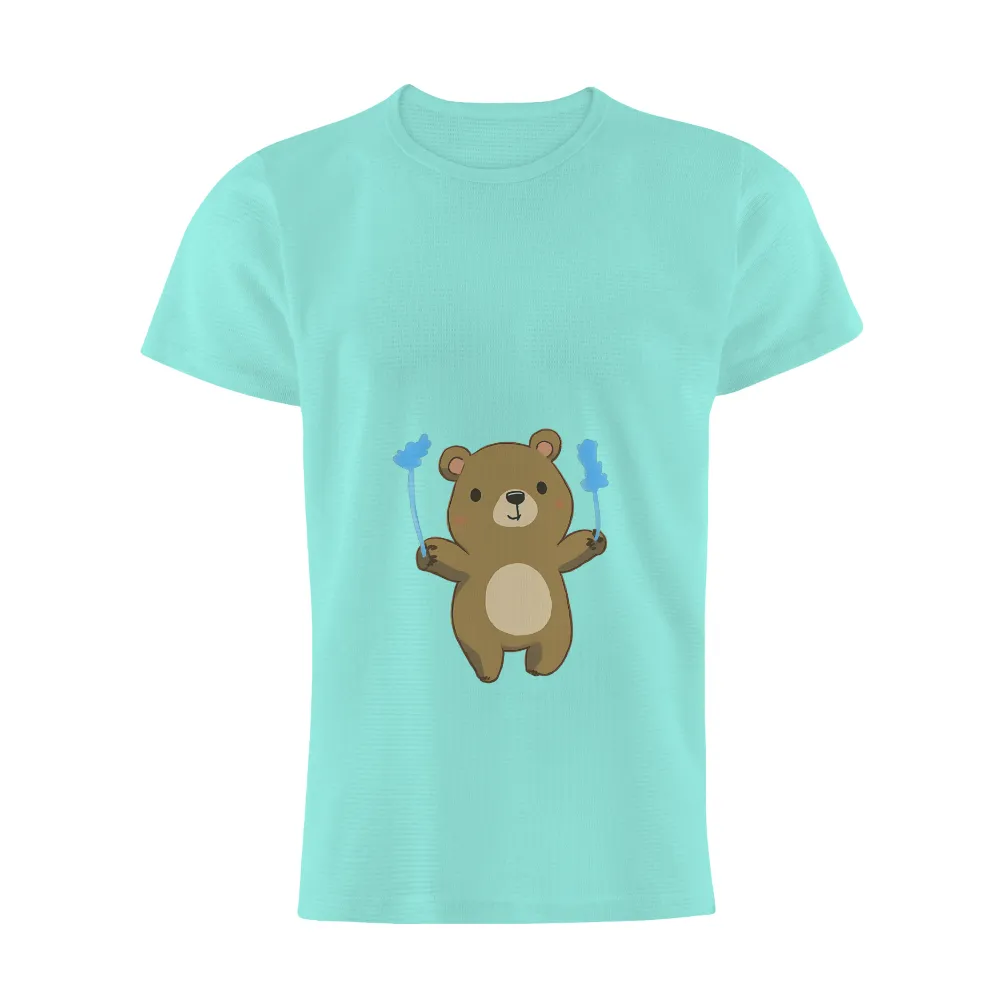 Custom Tee Shirts: Benny the Juggling Bear - Whimsical Fun|trippy bear shirt