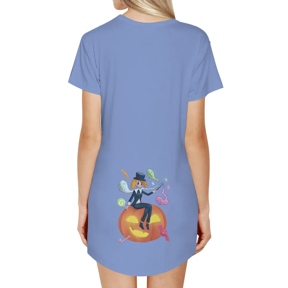 Custom T-Shirt Printing: Enchanting Halloween Magic with Luna the Magician|pokemon magic shirt