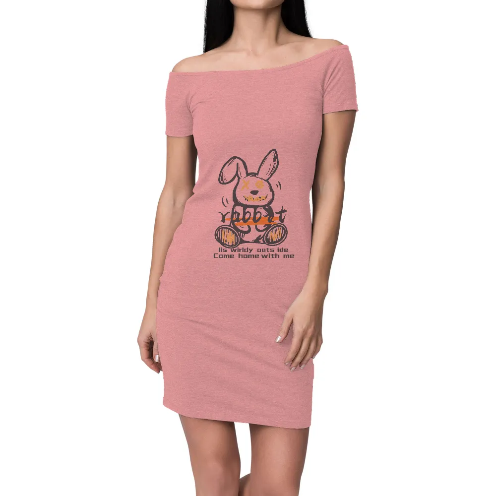 Customized Tee Shirts: Whimsical Rabbit - Artistic and Edgy Design|stash graffiti artist