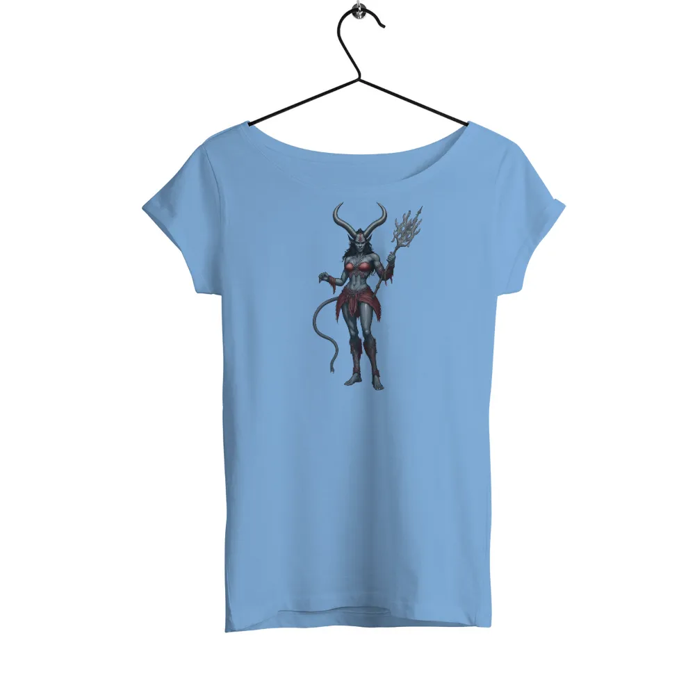 Custom Print: Powerful Demoness - Fantasy, Strength, and Dominance|fantasy football goat shirt