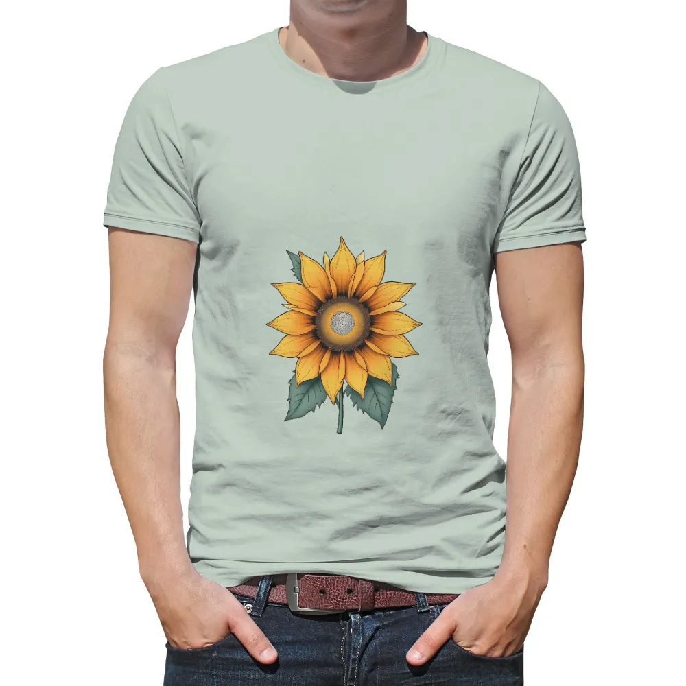 Custom T-Shirt Printing: Sunflower of Hope - Artistic Designs|mens floral hawaiian shirts short sleeve button down beach s