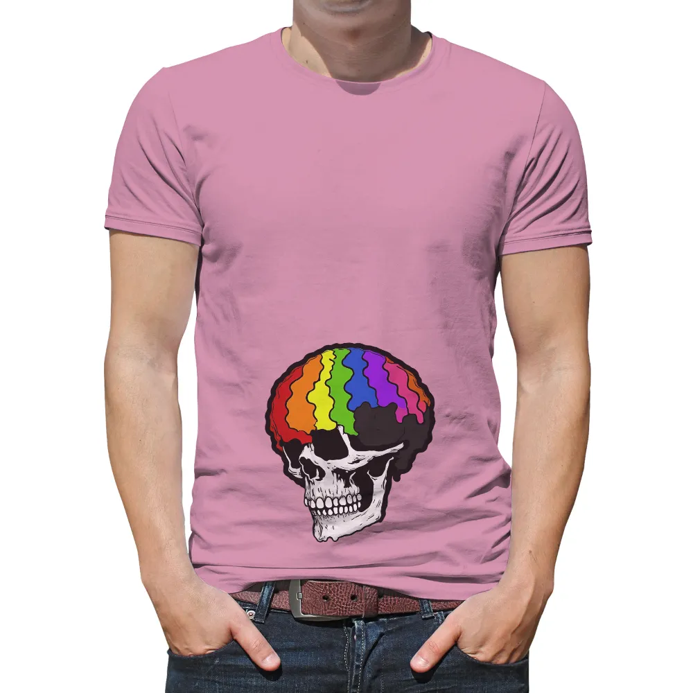 Customized Tee Shirts: Celebrate Life with a Rainbow Skull Design|way maker rainbow shirt