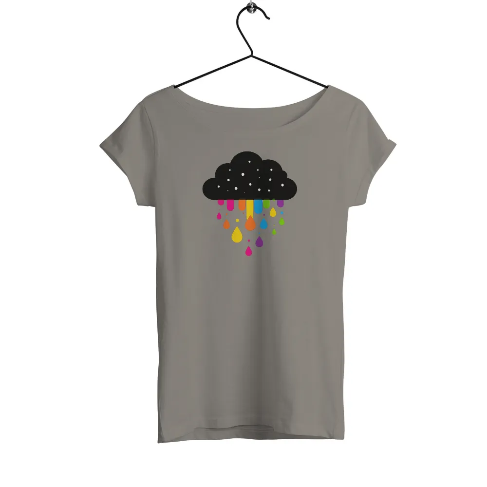 Hopeful Rainbow Cloud Design: Embrace Positivity Through Art|mama and mini rainbow shirts