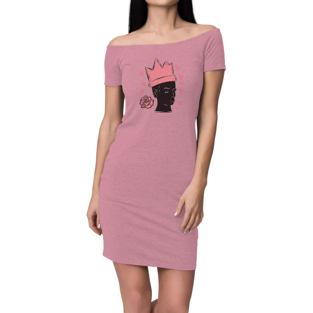 Graphic Tees: Embrace Your Inner Queen with Pink Crown and Hearts|queen born in march t shirt