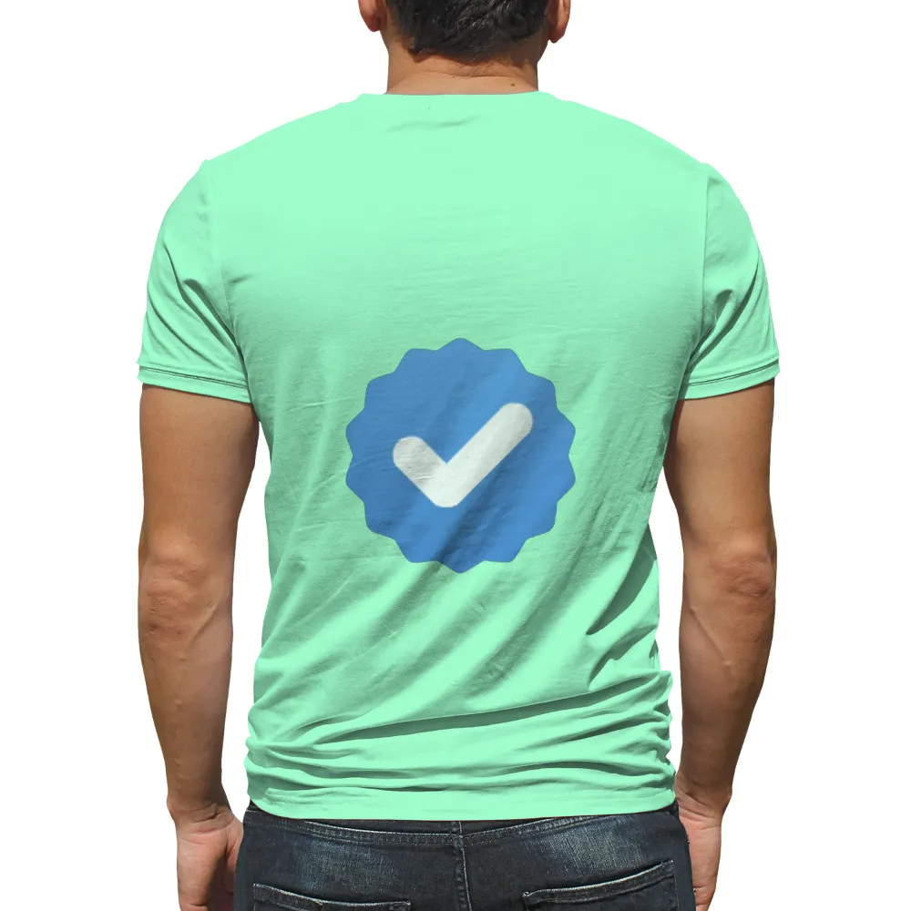 Graphic Tees: Celebrate Success with the Checkmark Design| starburst effect