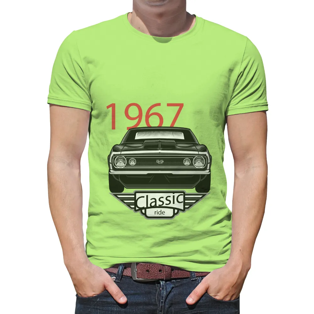 Custom T-Shirt Printing: Celebrate Classic Cars with the Iconic 1967 Chevrolet Camaro SS 350|earth day vintage shirt