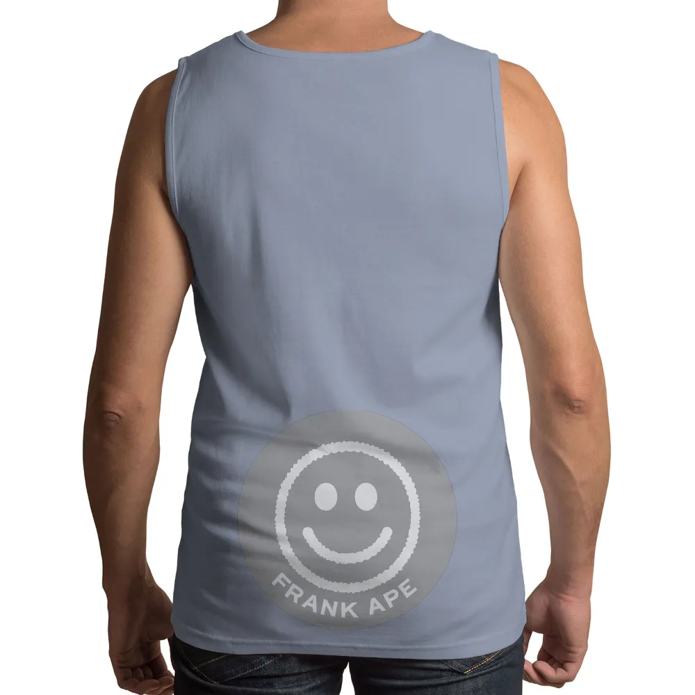 Frank Ape Smiley Face TShirt Printing - Pop Culture Minimalist Design|art t shirt design vintage