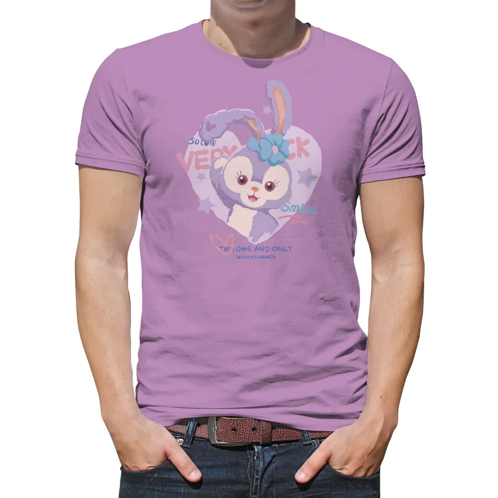 Custom Tee Shirts: Adorable Luna Bunny - Cute, Heartfelt Design|cute valentine tees