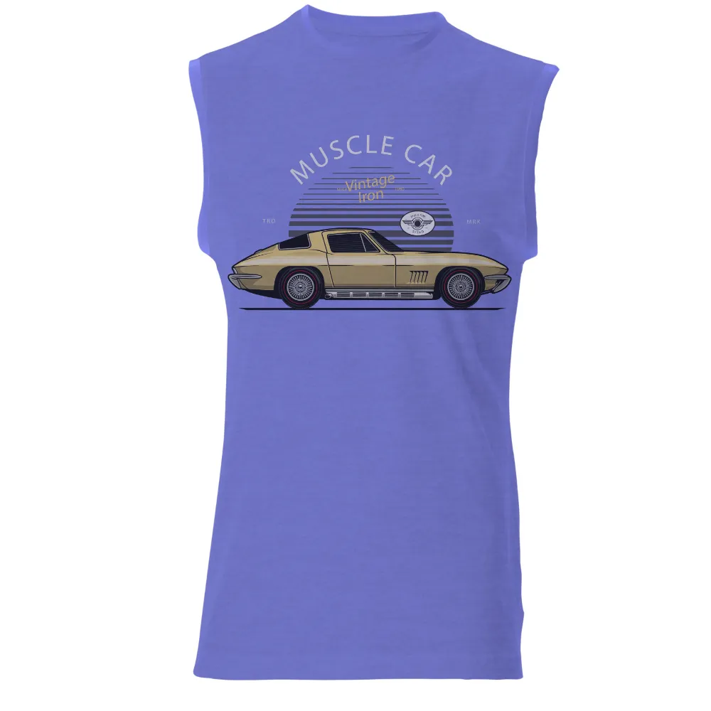 TShirt Printing: Muscle Car Vintage Iron - Built for Speed|guns whiskey beer and freedom flag