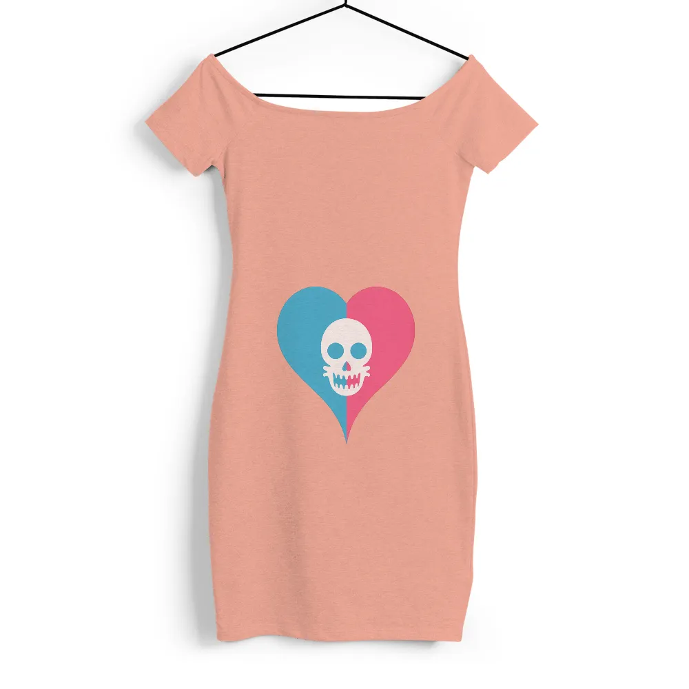 Custom Pop Culture Print: Heart & Skull Design - Celebrate Your Unique Identity|roblox skull shirt