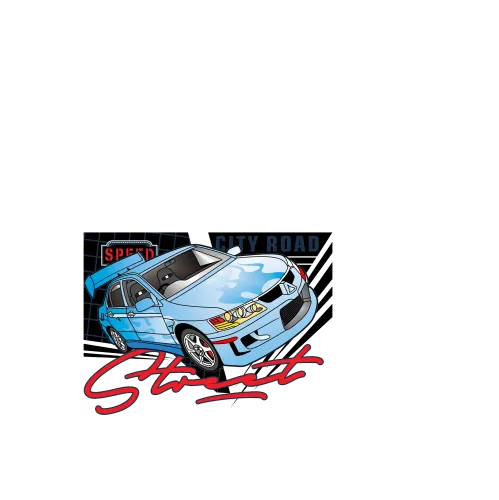 True Racer's City Road TShirt Printing - Sports Car Street Concept