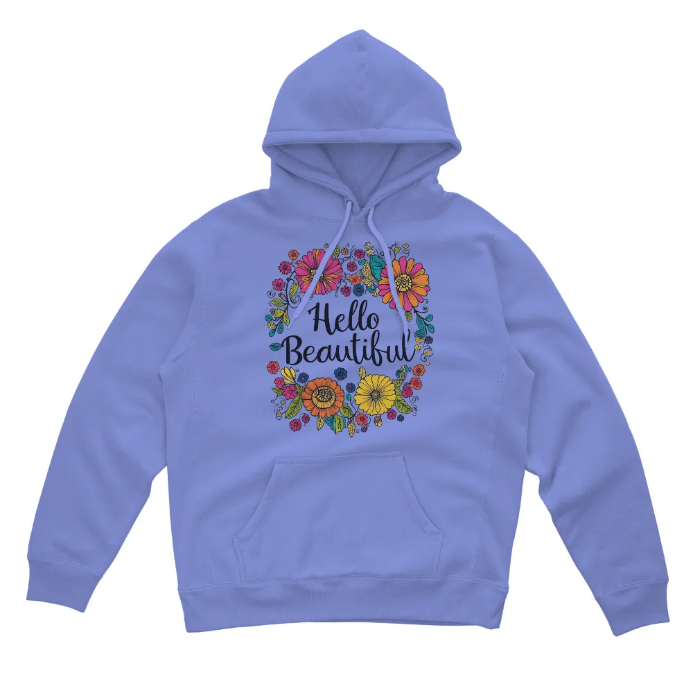 T-Shirts Design: Hello Beautiful - Embrace Your Inner Beauty|bee positive t shirt