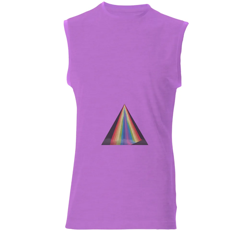 T-Shirt Printing: Prism of Unity - Rainbow Colors Harmony|white t shirt rainbow stripe