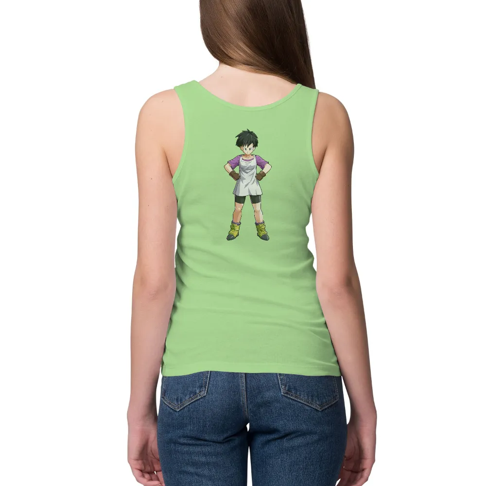 Graphic Tees: Videl's Courage and Strength|roblox com purple t shirt