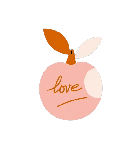 Custom Tee Shirts: Peach Love - Spread Positivity and Simple Joys