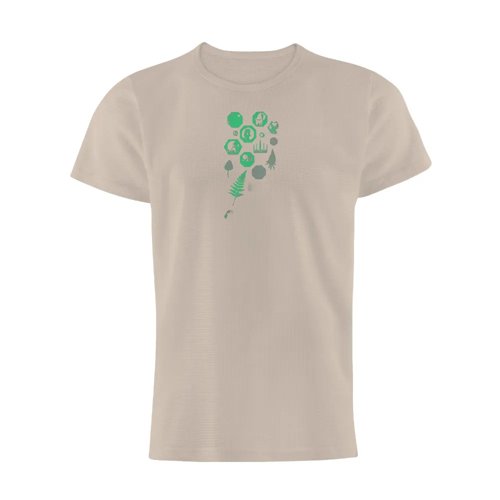 TShirt Printing: Nature's Harmony - Artistic T-Shirt Design| plant symbols