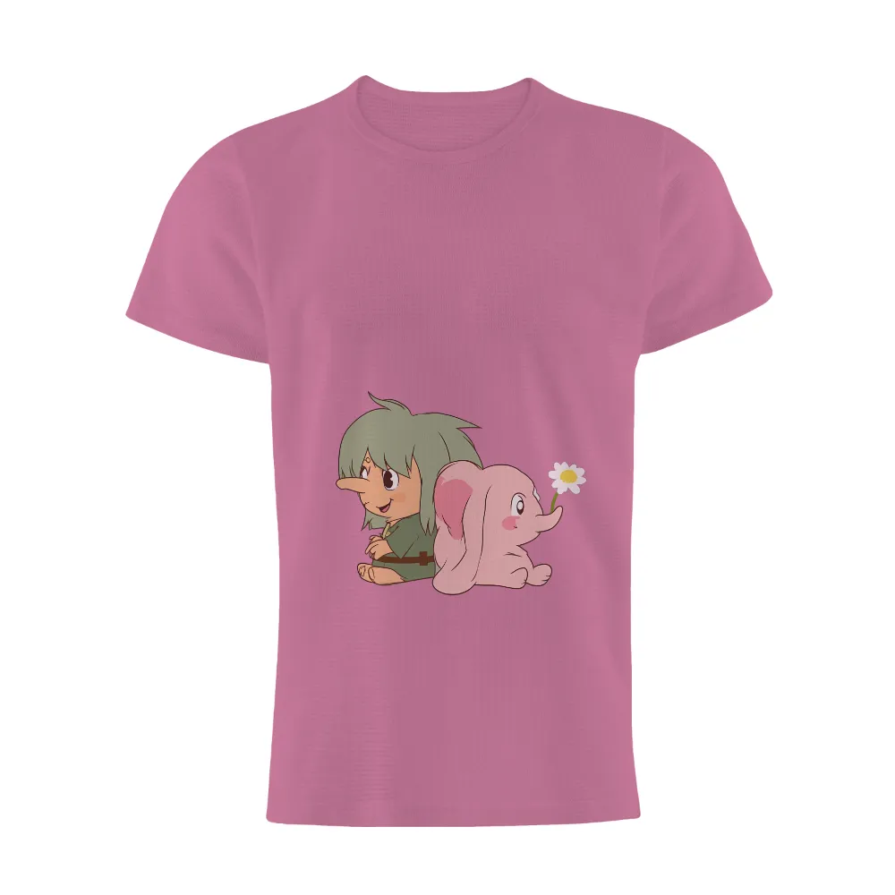 Customized Tee Shirts: Elara and Blossom - Anime Friendship Design|family elf christmas t shirts