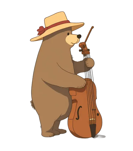 Bruno the Bear: A Symphony of Soul - T-Shirts Design