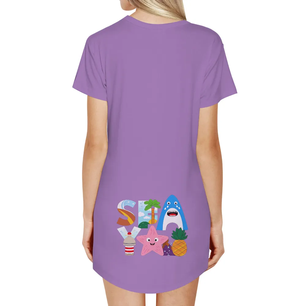 Customized Tee Shirts: Explore the Whimsical Sea Theme| Pineapple