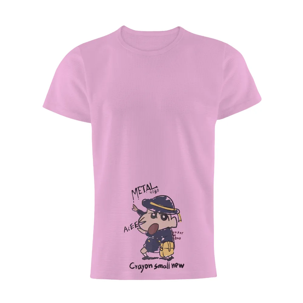 Tee Shirts Printed: Metal Head Ace Crayon Shin-chan Adventure|adventure time star wars shirt