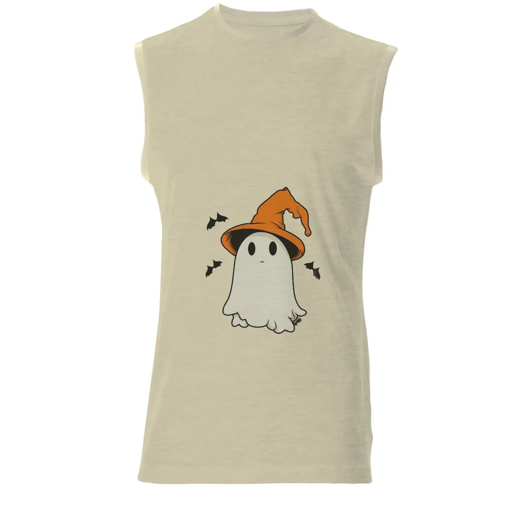 T-Shirts Custom: Friendly Ghost with Witch Hat - Halloween Fun|just do it halloween t shirt