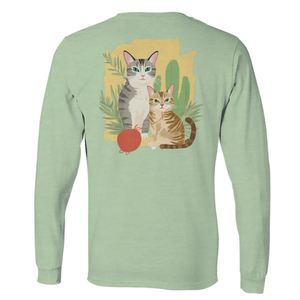 Custom T-Shirt Printing: Whiskers and Pumpkin - Cats in Harmony|t shirt yarn necklace pattern