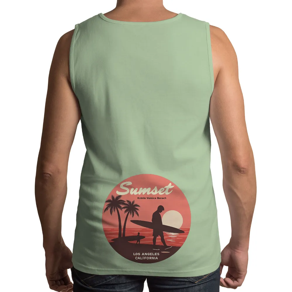 Custom T-Shirt Printing: Father and Son Surfing at Sunset | Venice Beach| Los Angeles