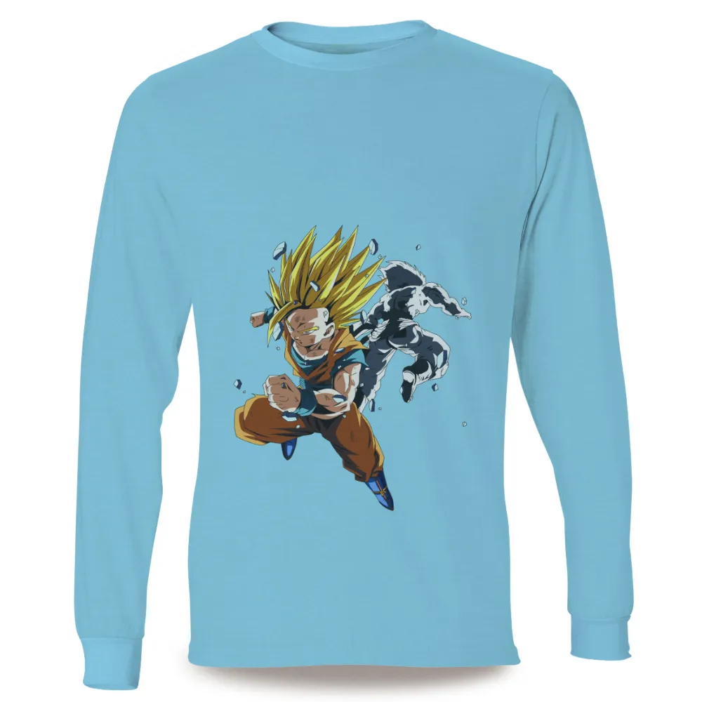 T-Shirts Pattern: Goku Super Saiyan - Anime Power and Determination|dragon ball z nba t shirt